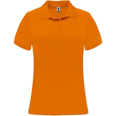 Monzha Sport Poloshirt für Damen, Fluor Orange, L