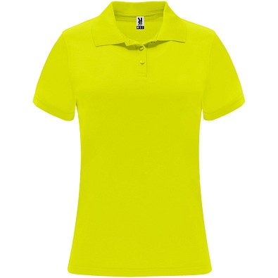 Monzha Sport Poloshirt für Damen, Fluor Yellow, M