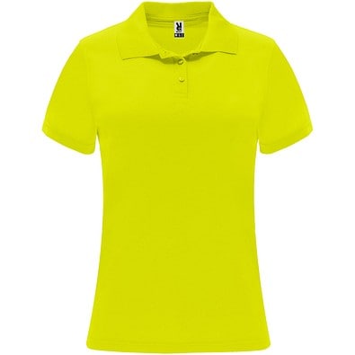 Monzha Sport Poloshirt für Damen, Fluor Yellow, S