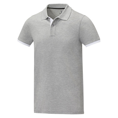 Morgan Polo für Herren, zweifarbig, heather grau, L