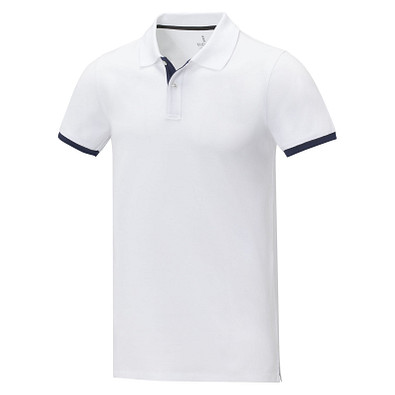 Morgan Polo für Herren, zweifarbig, weiss, L