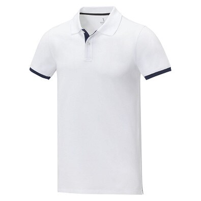 Morgan Polo für Herren, zweifarbig, weiss, S