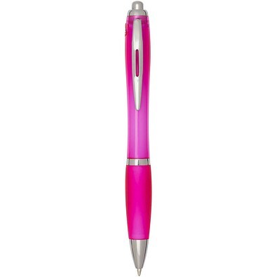 Nash RCS Kugelschreiber aus recyceltem Kunststoff mit farbigem Schaft und Griff (schwarze Tinte), rosa