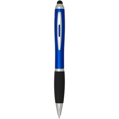 Nash RCS Stylus Kugelschreiber aus recyceltem Kunststoff mit farbigem Schaft und schwarzem Griff (blaue Tinte), royalblau