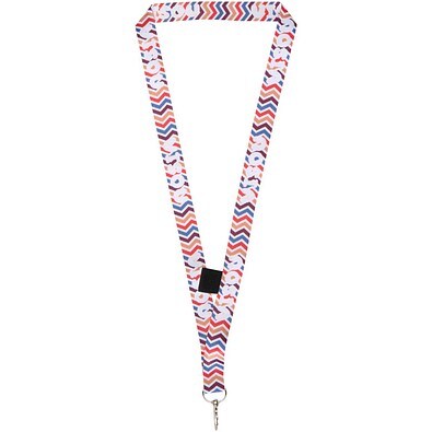 Neve Sublimation Lanyard für mit Loop, schwarz, 25mm