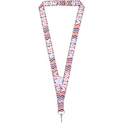 Neve Sublimation Lanyard für mit Loop, weiss, 20mm