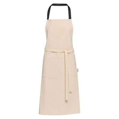 Nia 200 g/m² Schürze aus recycelter Baumwolle, schwarz