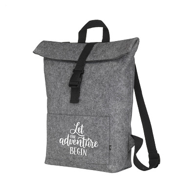 RPET Filz Rucksack Nolan, Hellgrau