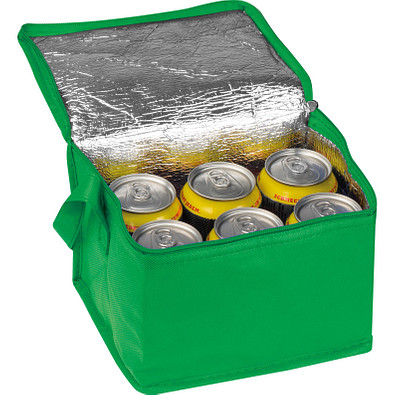 Non-Woven Kühltasche für 6 Dosen, grün