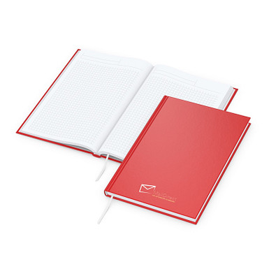Geiger-Notes Notizbuch Note-Book A5 Bestseller, inkl. Siebdruck, matt-rot