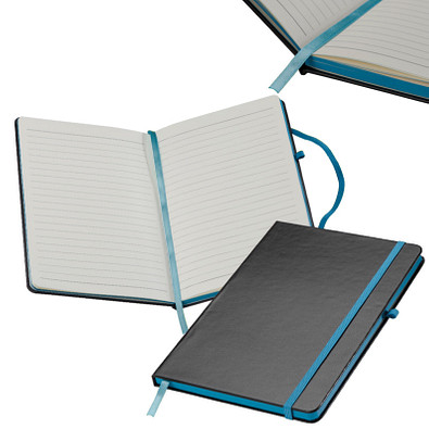 Notizbuch BlackLine, DIN A5, schwarz/hellblau