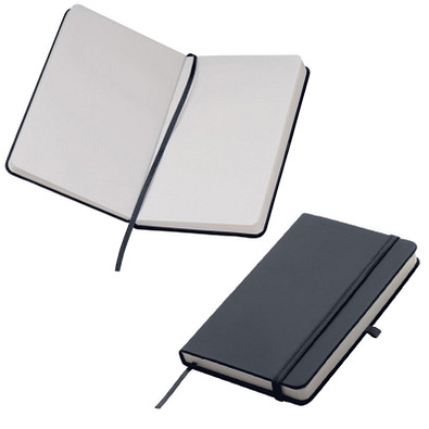 Notizbuch Happy, DIN A6, blanko, schwarz