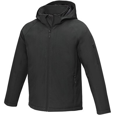 Notus wattierte Softshell Herrenjacke, schwarz, S