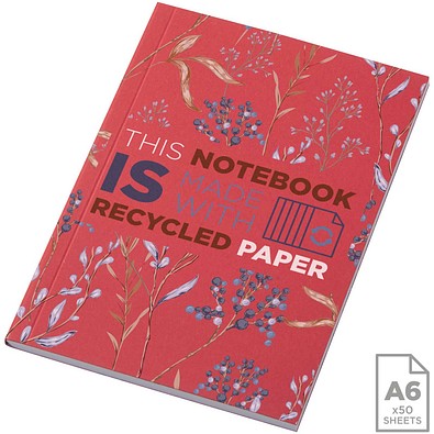 Novella Austen A6 Softcover Notizbuch aus Recyclingmaterial – 50 Blatt, rot