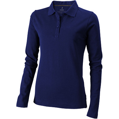ELEVATE Damen Langarm Poloshirt Oakville, dunkelblau, L