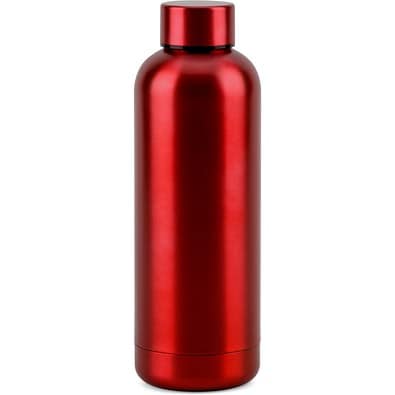 ODIN METTALIC. Flasche aus 90% recyceltem Edelstahl 550 mL, Rot