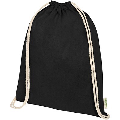 Odisha 140 g/m² OCS Bio-Sportbeutel 5L, schwarz