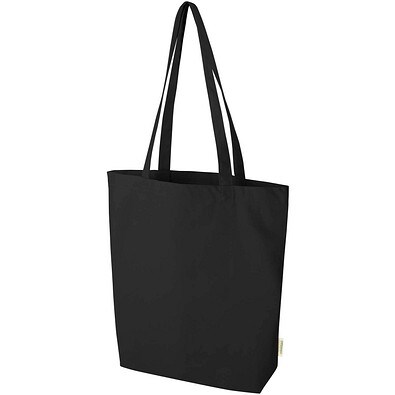 Odisha 180 g/m² OCS Bio-Tragetasche mit breitem Boden 11L, schwarz