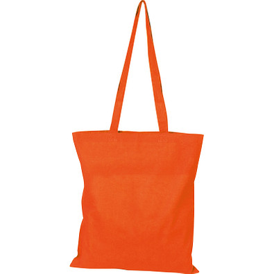 Oeko-Tex® STANDARD 100 Baumwolltasche mit langen Henkeln, 140g/m², orange Oeko-Tex® STANDARD 100 Baumwolltasche mit langen Henkeln, 140g/m², orange