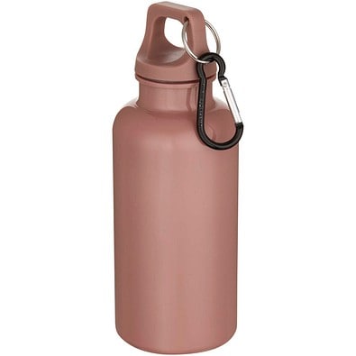 Oregon 400 ml einfarbige RS-zertifizierte Trinkflasche aus recyceltem Kunststoff mit Karabinerhaken, altrosa