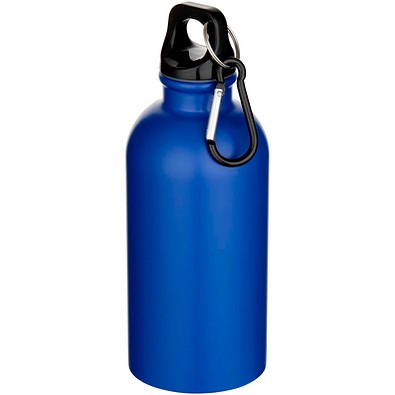 Oregon 400 ml matte RCS-zertifizierte einwandige Trinkflasche aus recyceltem Edelstahl mit Karabinerhaken, royalblau