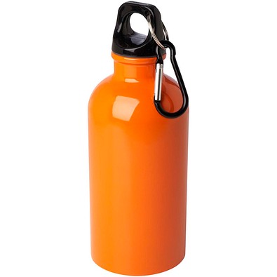 Oregon 400 ml RCS-zertifizierte, einwandige Trinkflasche aus Edelstahl mit Karabinerhaken, orange