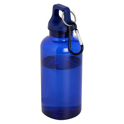 Oregon 400 ml RCS-zertifizierte Trinkflasche aus recyceltem Kunststoff mit Karabiner, blau