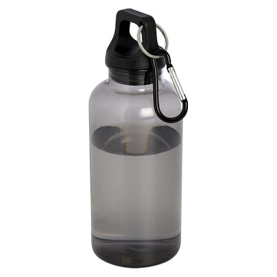 Oregon 400 ml RCS-zertifizierte Trinkflasche aus recyceltem Kunststoff mit Karabiner, schwarz