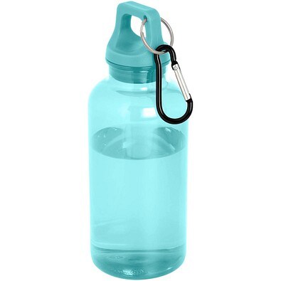 Oregon 400 ml RCS-zertifizierte Trinkflasche aus recyceltem Kunststoff mit Karabiner, türkis