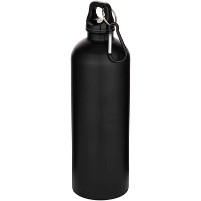 Oregon 750 ml matte RCS-zertifizierte, einwandige Trinkflasche aus recyceltem Edelstahl mit Karabinerhaken, schwarz
