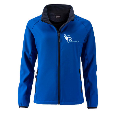 JAMES & NICHOLSON Damen Softshell-Jacke Promo, blau, M