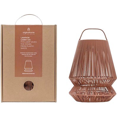 Originalhome Lampion tragbare Laterne aus recyceltem Material, ziegelstein