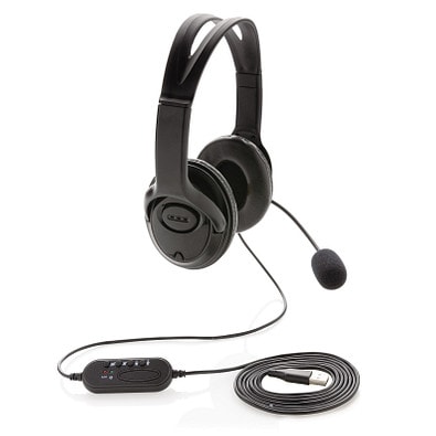 XD COLLECTION Over-Ear Headset mit Kabel, schwarz