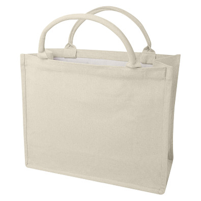Page 500 g/m² recycelte Tragetasche, Oatmeal