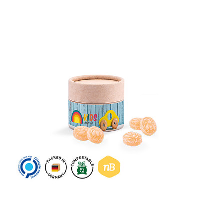 Papierdose Eco Mini, Honigbienen Bonbons, inkl. Druck