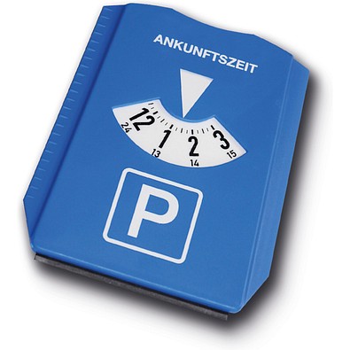 Parkscheibe mit Eiskratzer & Wasserabstreifer für Österreich inkl. 3 Einkaufswagenchips in rot