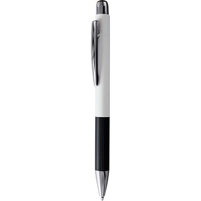 PENKO® Voll-Metall-Kugelschreiber LA GRACIOSA, weiß/schwarz