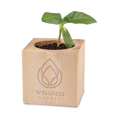 Pflanz-Holz, Standardmotiv, Muttertag, 2 Seiten gelasert, Gravur