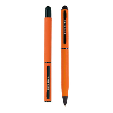Pierre Cardin® CELEBRATION Set aus Rollerball Touchpen und Kugelschreiber Stylus, orange