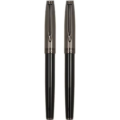 Pierre Cardin® ODETTE SET aus Rollerball Pen und Füllfederhalter, schwarz/gunmetal
