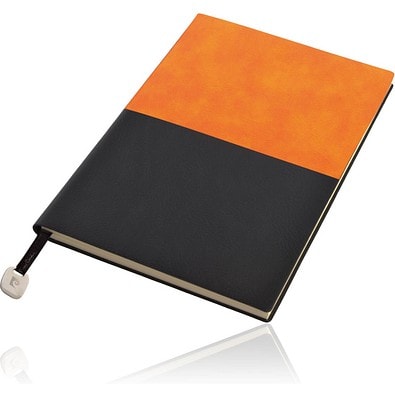 Pierre Cardin® REPORTER Notizbuch A5, orange/schwarz