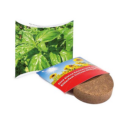 Plant-Tab mit Samen, Basilikum, 1-seit. Druck