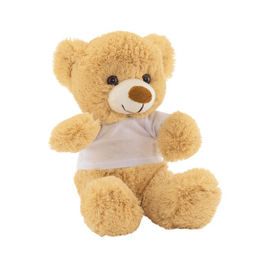 Plüsch-Bär ALEXANDER mit weißem T-Shirt (separat gepackt),braun, weiß