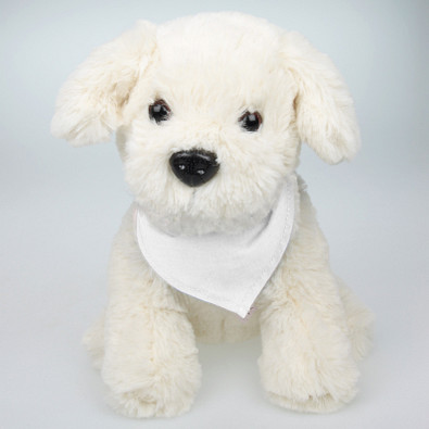 Plüschtier Hund Smarty mit Halstuch, weiß