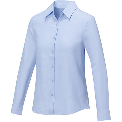 Pollux Damenbluse mit langen Ärmeln, hellblau, XL