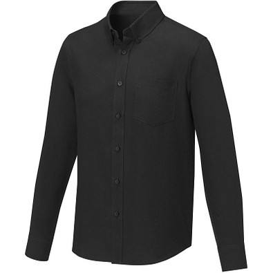 Pollux Herrenhemd mit langen Ärmeln, schwarz, 3XL