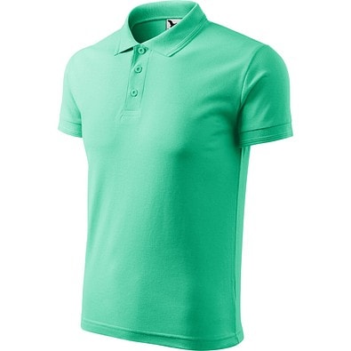 Polohemd Herren Pique Polo, 2XL, minze