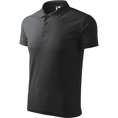 MALFINI Polohemd Herren Pique Polo, M, anthrazit melliert