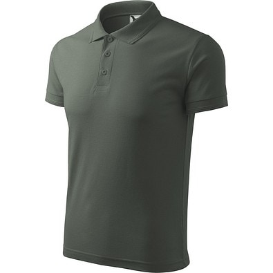 MALFINI Polohemd Herren Pique Polo, M, dunkler schiefer