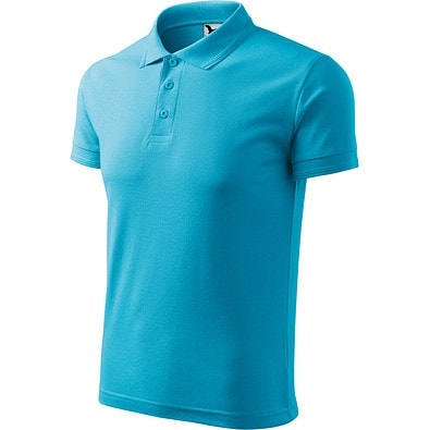 MALFINI Polohemd Herren Pique Polo, M, türkisblau